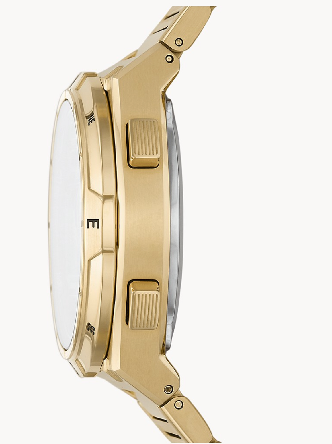 Everett Solar-Powered Digital Gold-Tone Stainless Steel Watch | Fossil | Luby