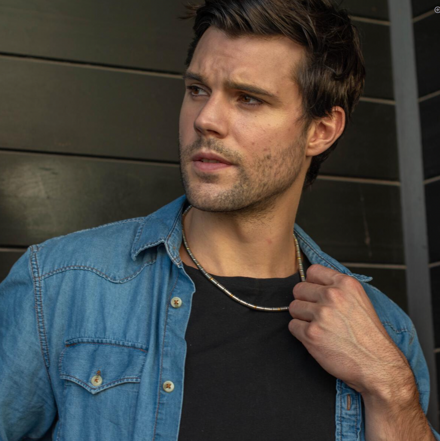 Two Tone Tube Chain Necklace 20" | ARZ Steel | Luby