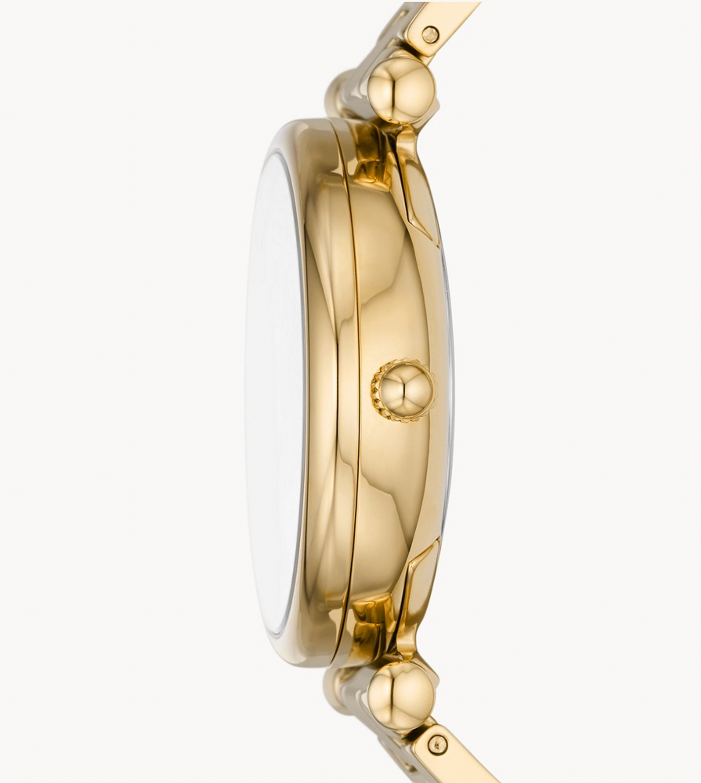 Carlie Three-Hand Date Gold-Tone Stainless Steel Watch | Fossil | Luby