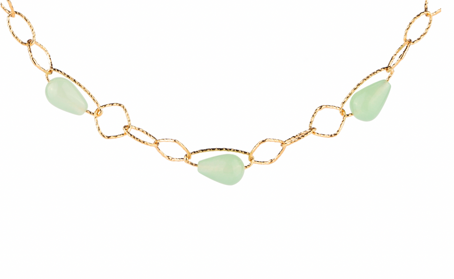 Tulipe Lights Green Stone Necklace | Rebecca | Luby
