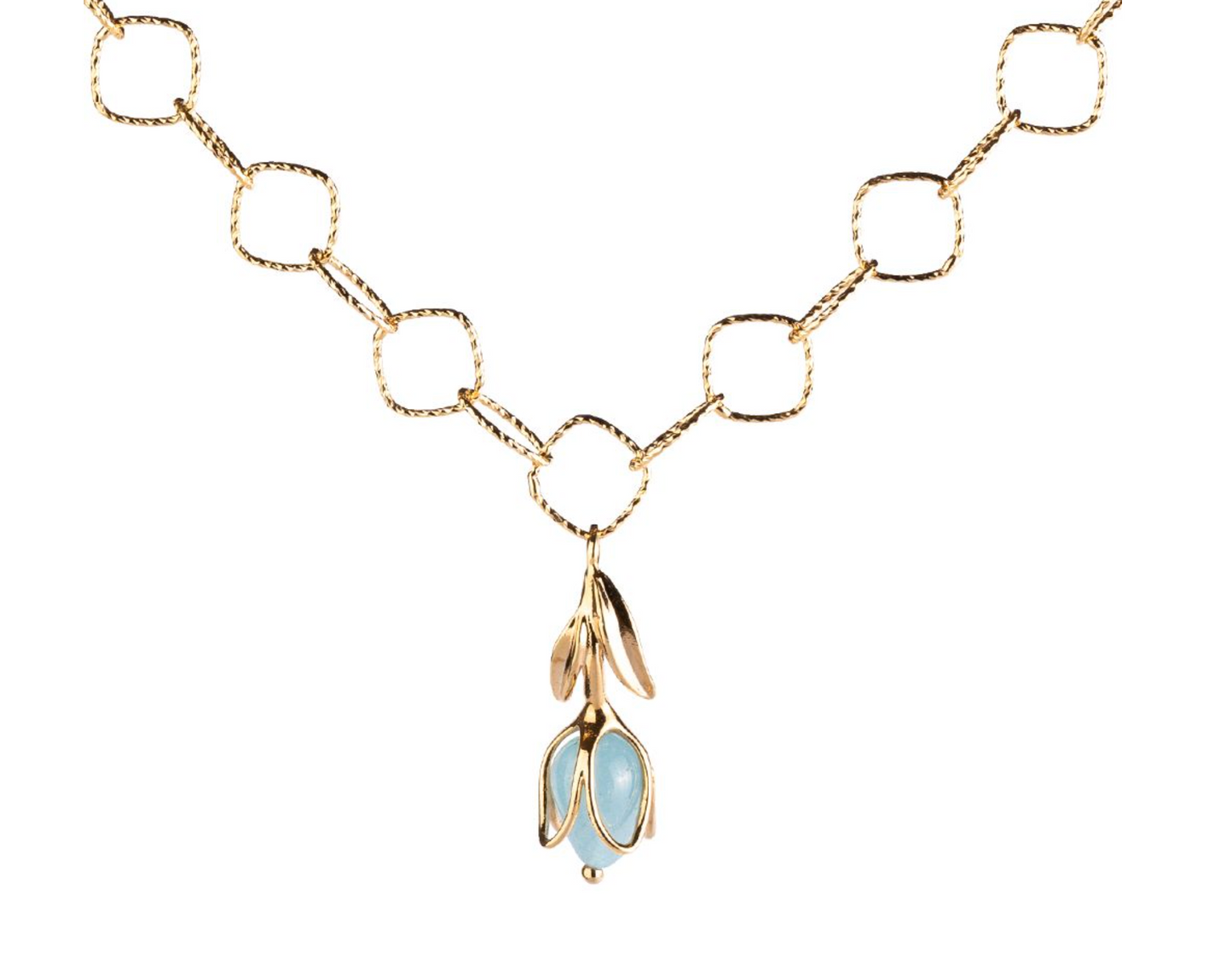 Tulipe Turquoise Stone Necklace | Rebecca | Luby