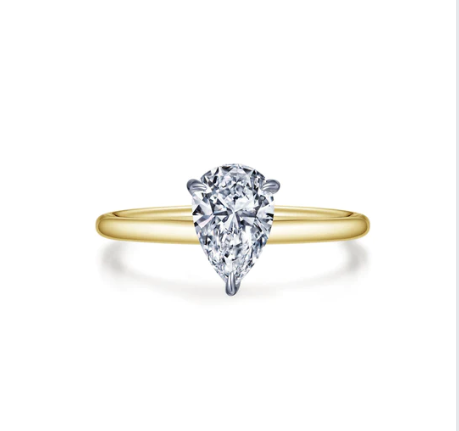 Pear-shaped Solitaire Engagement Ring | Lafonn | Luby