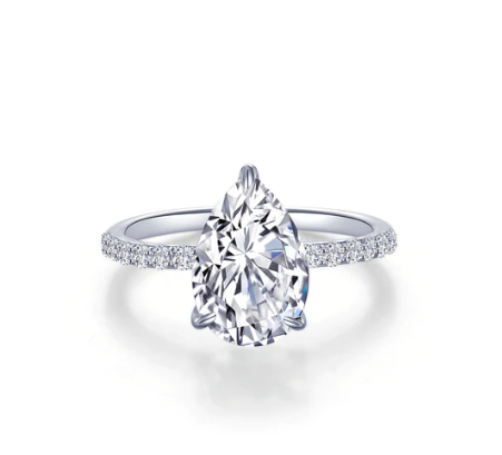 Pear-Shaped Solitaire Engagement Ring | Lafonn | Luby