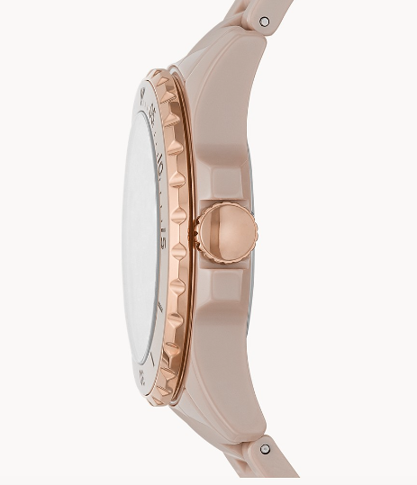FB-01 Three-Hand Salted Caramel Ceramic Watch | Fossil | Luby