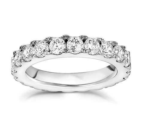 C.Z Eternity Steel Ring | ARZ Steel | Luby