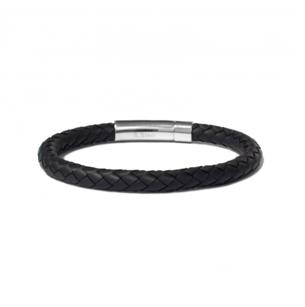 Braided Rubber and Steel Bracelet Chunky | BORSARI | Luby