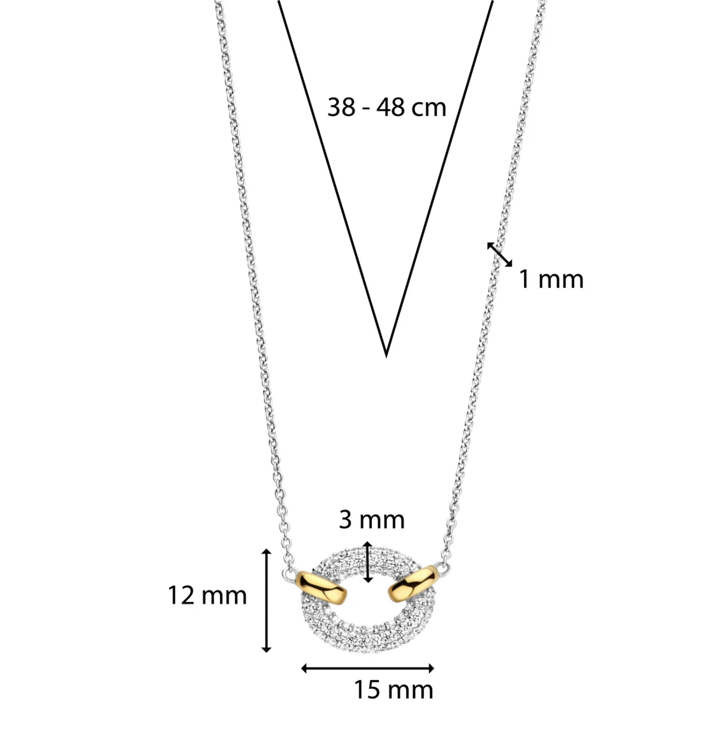 Ti Sento Milano Oval CZ Link | Ti Sento Milano | Luby