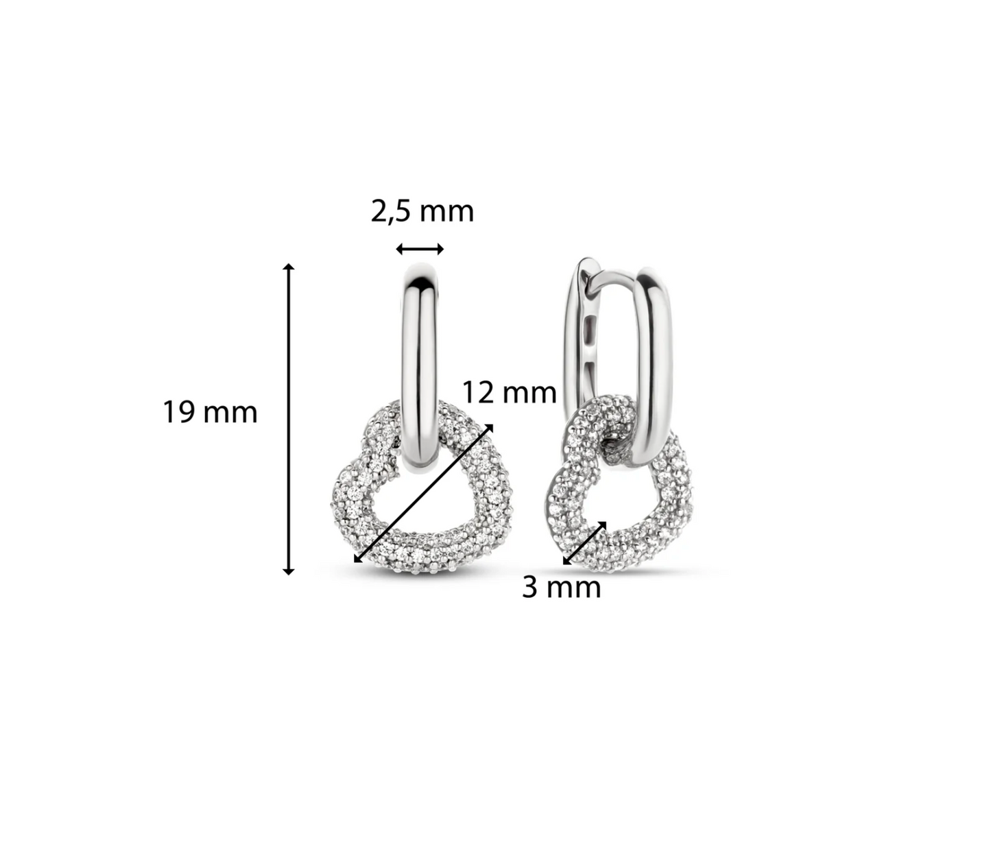 Ti Sento Milano Link Heart Earrings | Ti Sento Milano | Luby