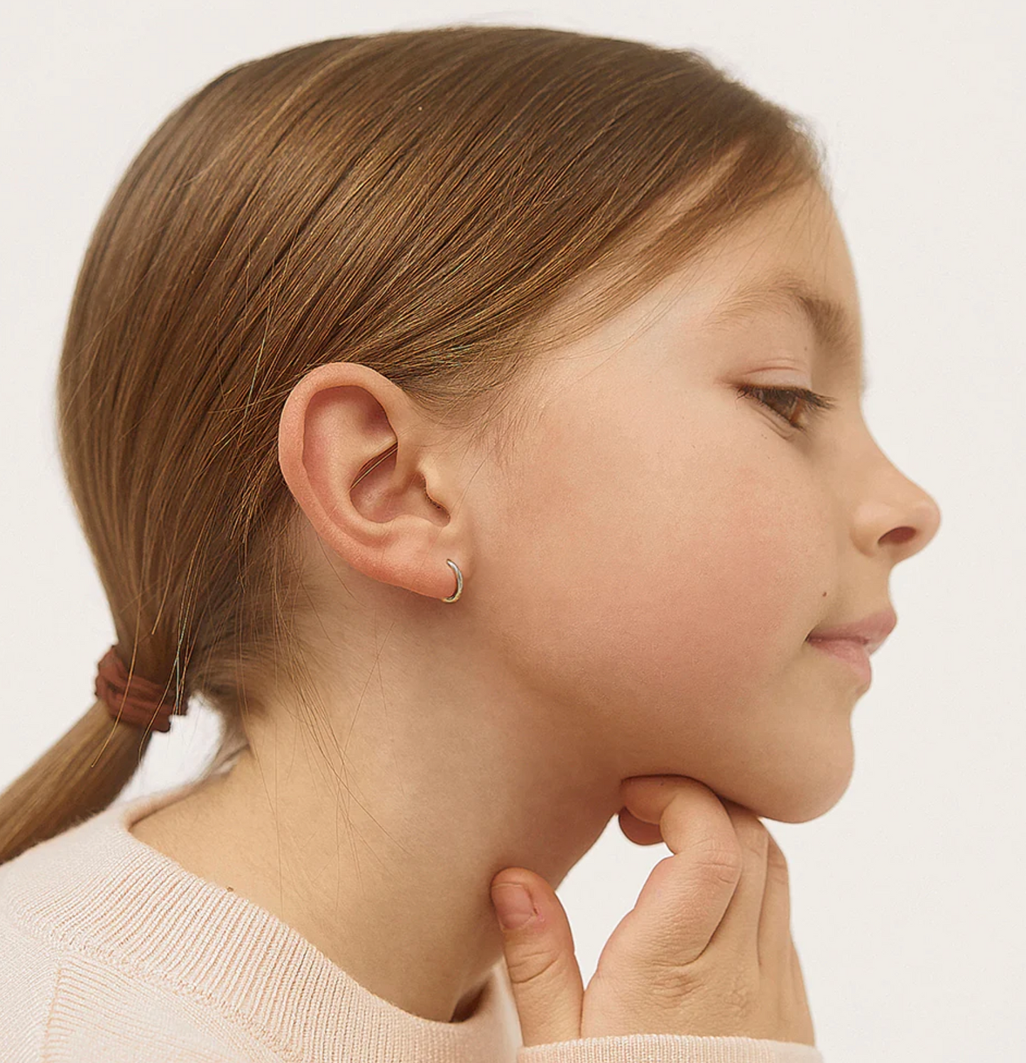 14k The Perfect Tiny Hoop Toddler Earrings | Children Collection | Luby