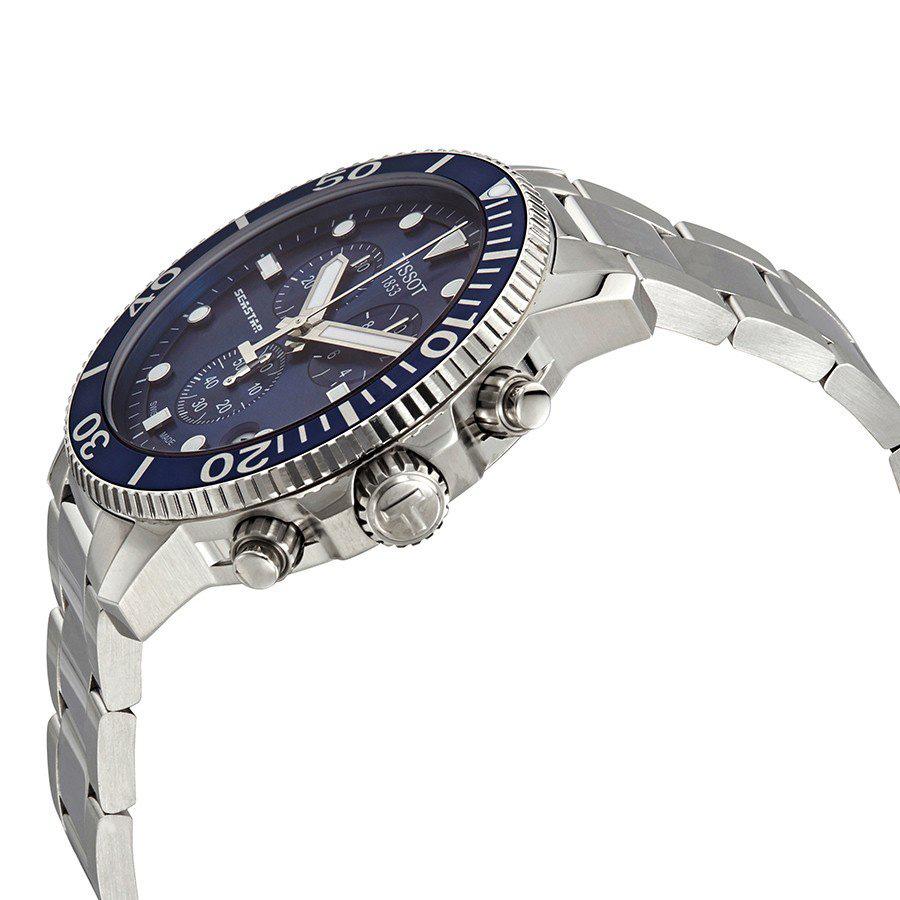 Seastar 1000 Chronograph (Silver-Blue) | Tissot | Luby