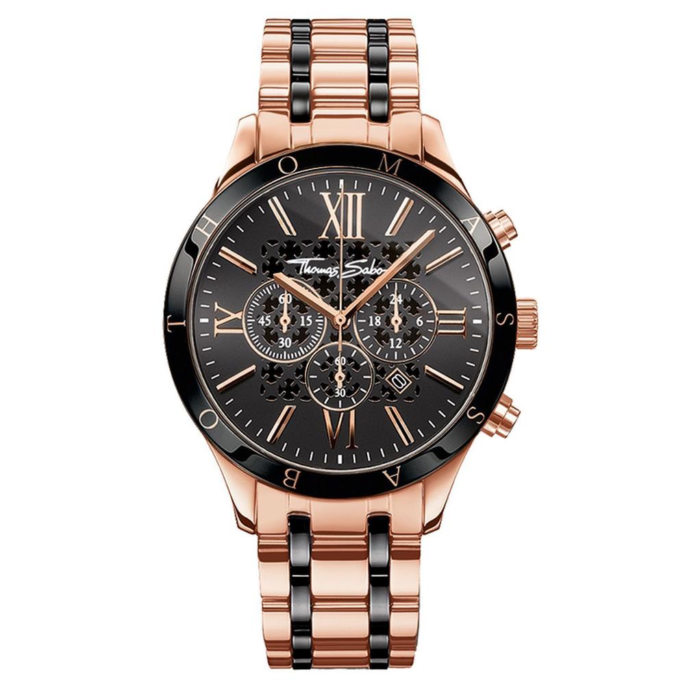 Men's Rebel Urban Chronograph Watch (Rose-Gold/Black) | Thomas Sabo | Luby