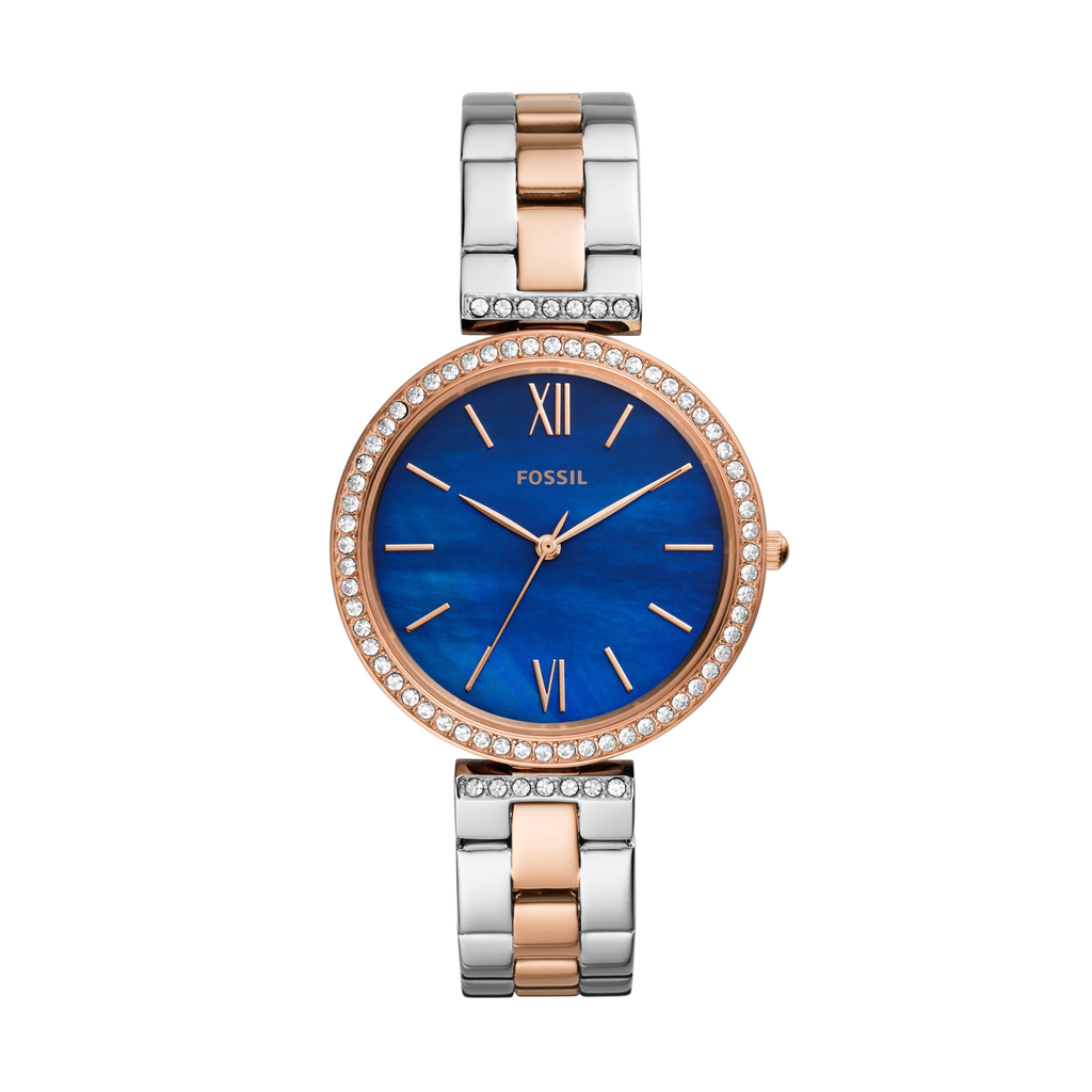 Ladies Madeline Watch (Rose-Gold/Silver/Blue) | Fossil | Luby