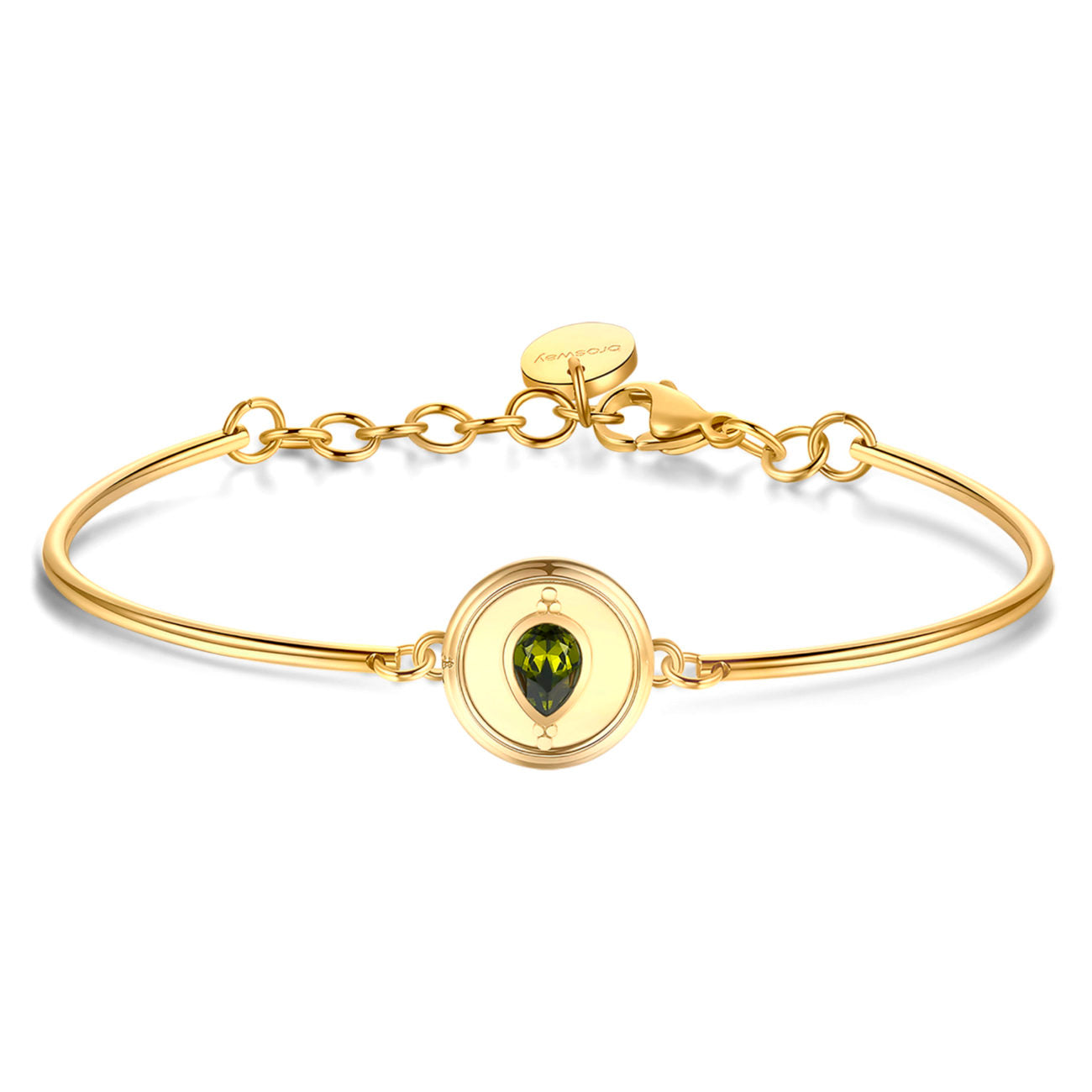 Chakra Olivine Droplet Bracelet (Gold) | Brosway Italia | Luby