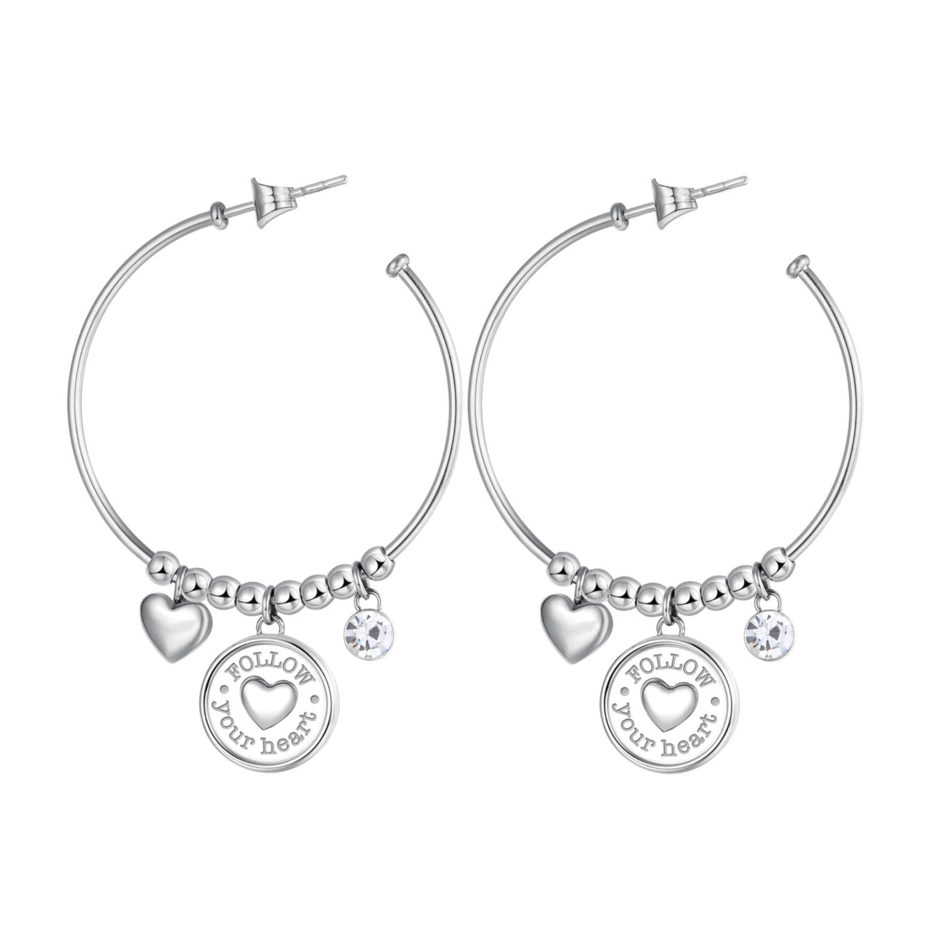 Chakra Heart Earrings (Silver) | Brosway Italia | Luby