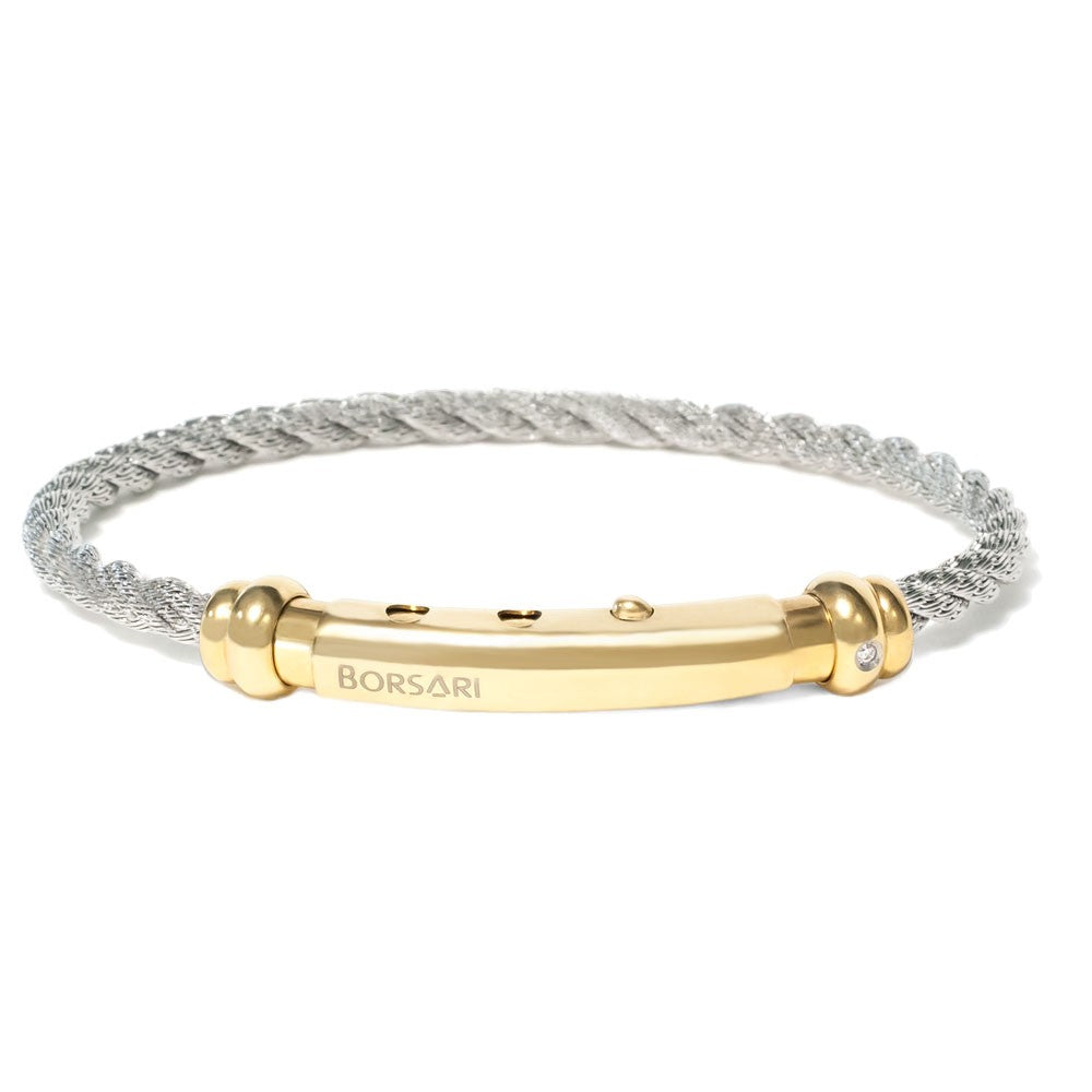 Borsari Gold Stainless Steel Rope Bangle | BORSARI | Luby