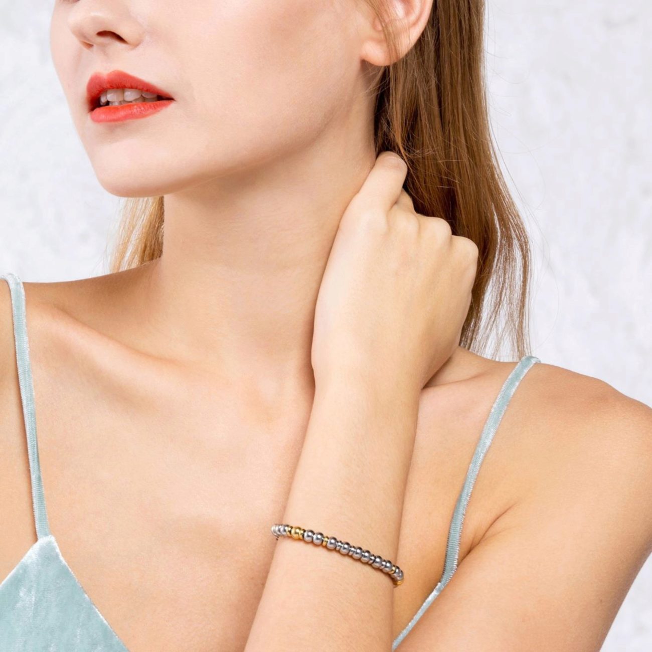 Très Jolie Steel Beads Bracelet (Silver/Gold) | Brosway Italia | Luby