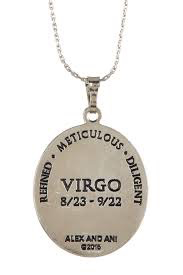 Virgo Celestial Wheel Pendant Necklace (Silver) | Alex and Ani | Luby