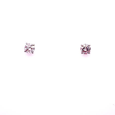 14k Diamond White Gold 0.33ct Diamonds Round Cut Stud Earrings | Luby Diamond Collection | Luby