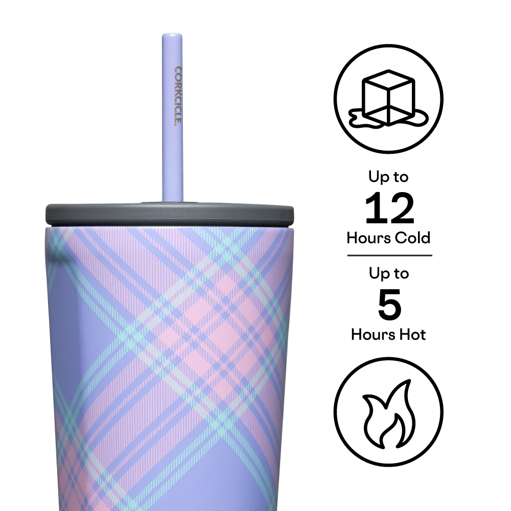 Cold Cup 24 oz Springtime Plaid | Corkcicle | Luby