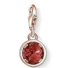 Garnet Stone Charm (Rose-Gold/Red) | Thomas Sabo | Luby