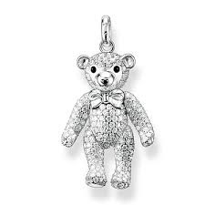 Teddy Bear with Bow Charm (Silver) | Thomas Sabo | Luby