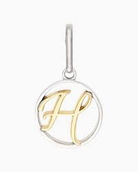 Two-Tone Letter H Charm (Silver/Gold) | Alex and Ani | Luby