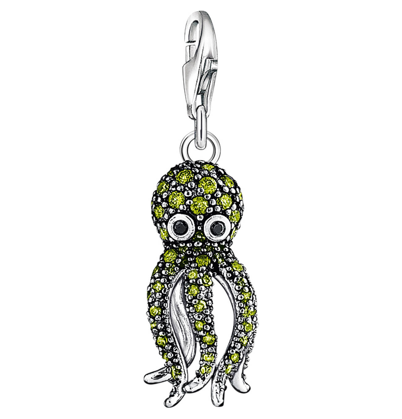 Octopus Charm (Silver/Green) | Thomas Sabo | Luby