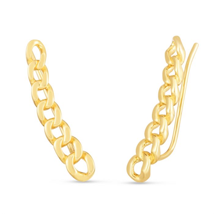 14K Climber Curb Earring | Luby Gold Collection | Luby