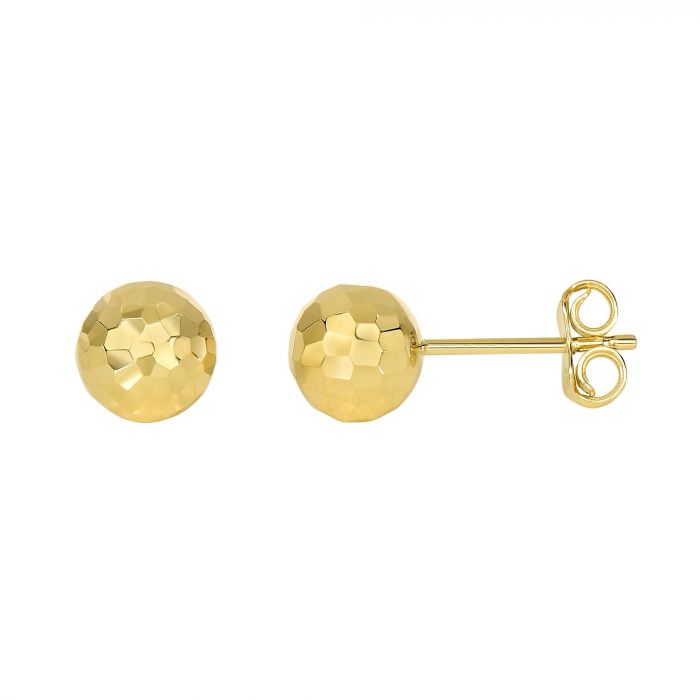 14K Gold 7mm Post Earring | Luby Gold Collection | Luby