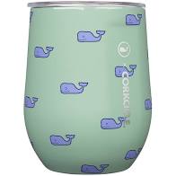 Whales Repeat Capri Blue Stemless (12oz) | Corkcicle | Luby