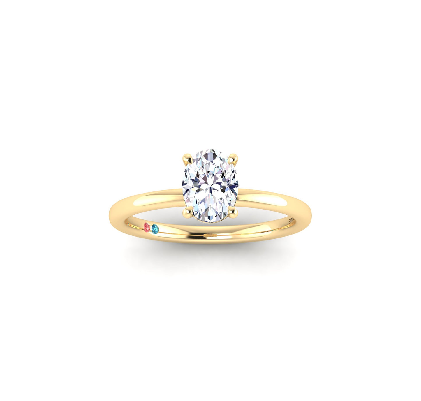 Lab Grown Diamond Solitaire Petite Engagement Ring | Smiling Rocks | Luby