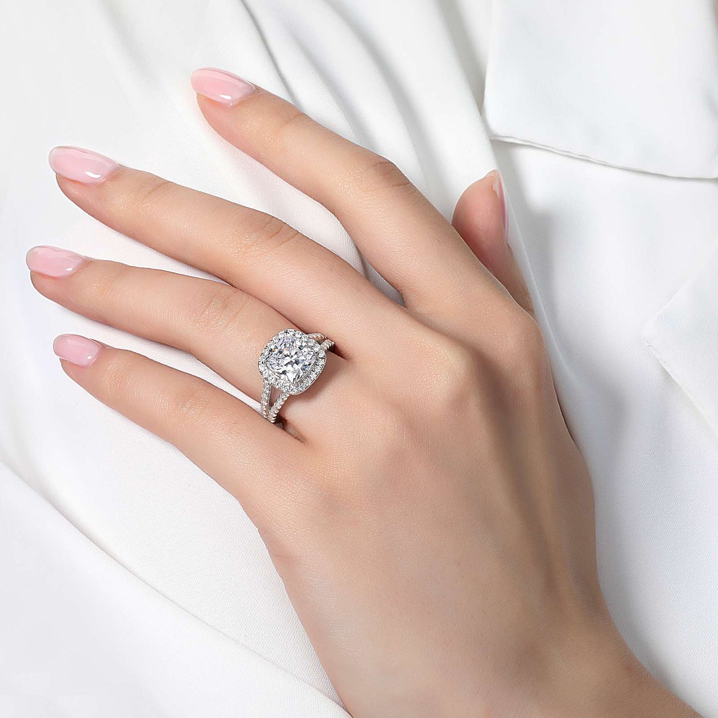 Square Halo Engagement Ring | LAFONN | Luby