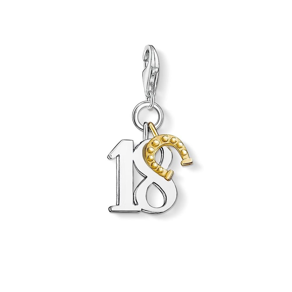 Lucky 18 with Horseshoe Charm (Silver/Gold) | Thomas Sabo | Luby