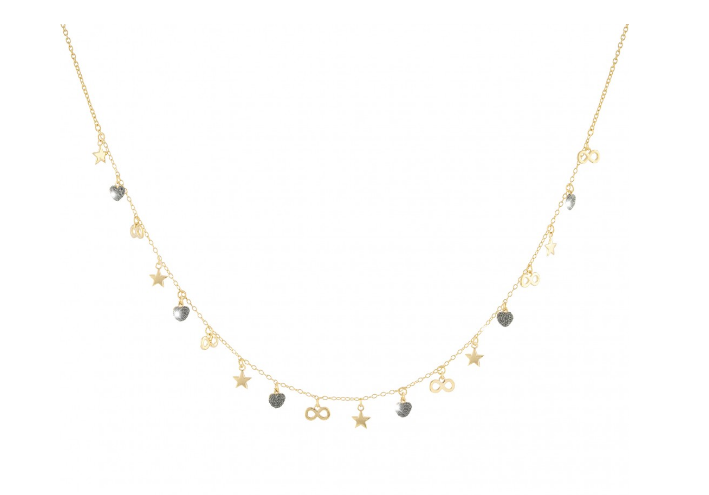 Infinity, Stars & Hearts Diamond Dust Necklace | Rebecca | Luby