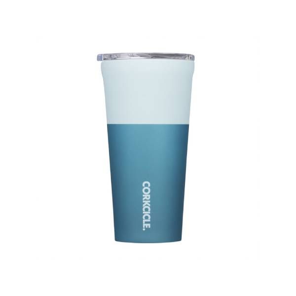 Tumbler 16oz Color Block Glacier Blue | Corkcicle | Luby