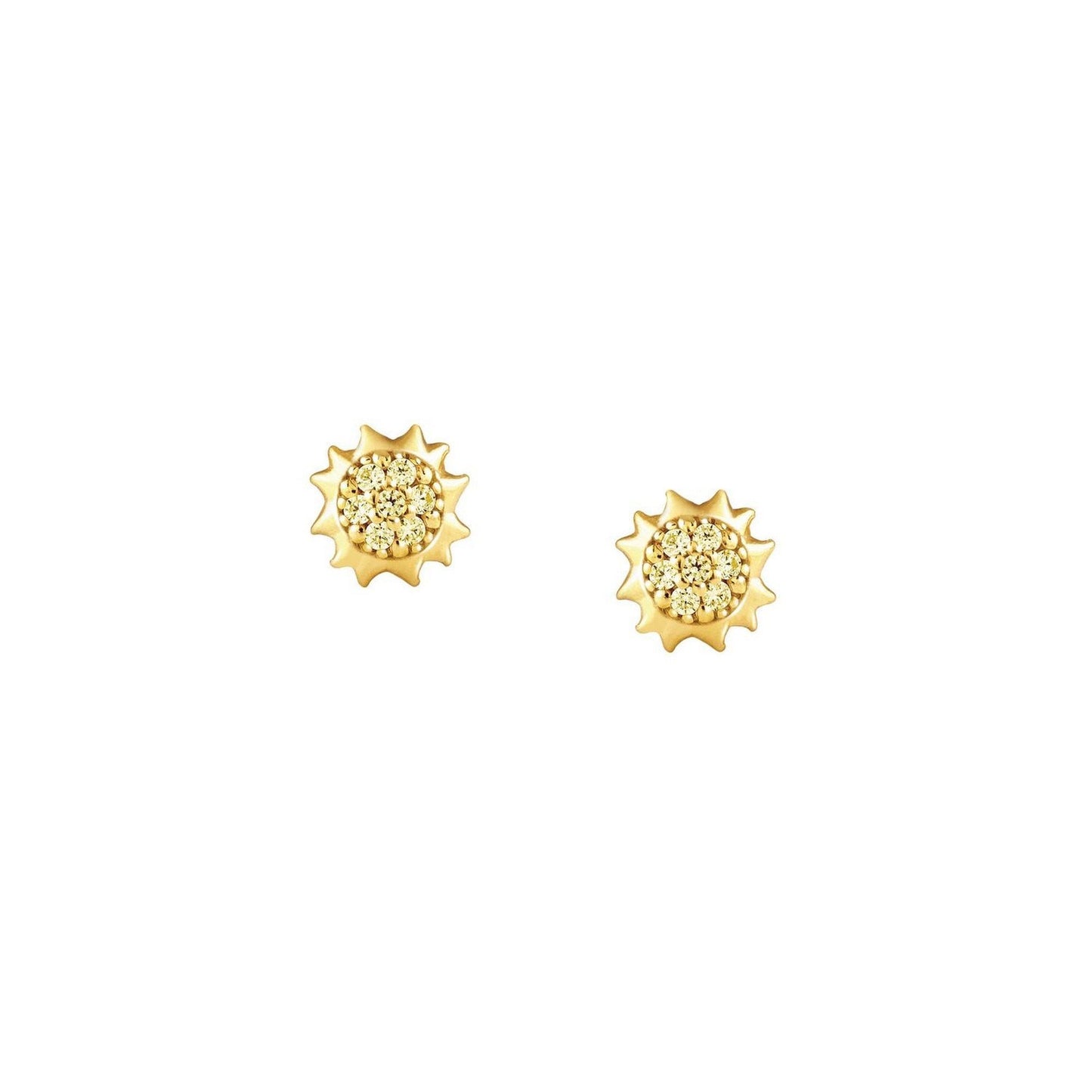 Stud Earrings with Sun & Yellow Zirconia | Nomination Italy | Luby
