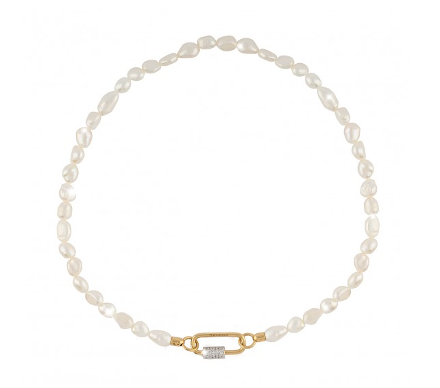 Pearls & Link Necklace | Rebecca | Luby