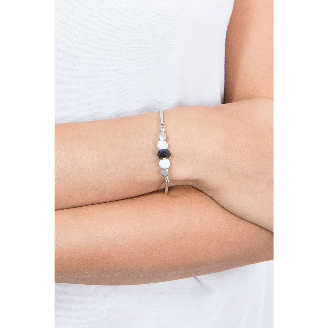 Très Jolie Howlite and Onyx (Silver) | Brosway Italia | Luby