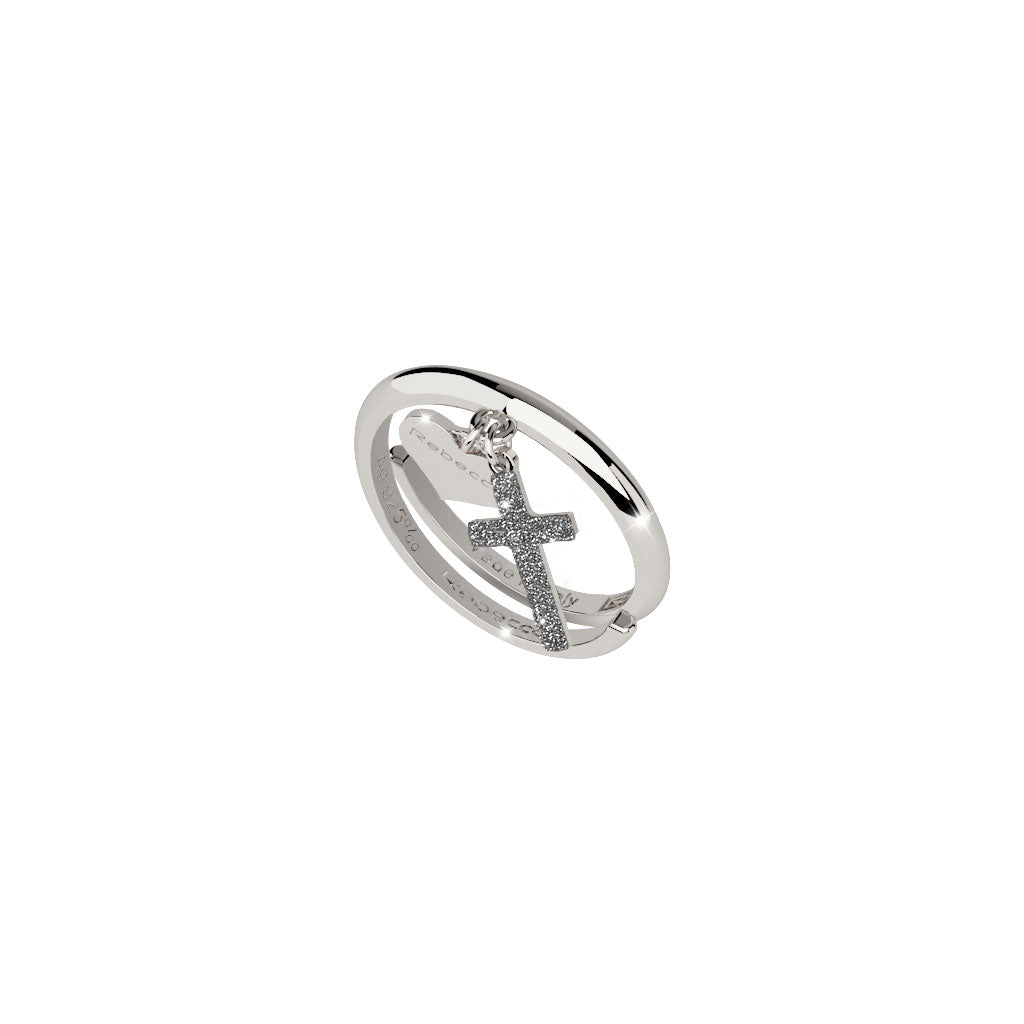 Ring Sterling Silver with Diamond Powder | Rebecca | Luby