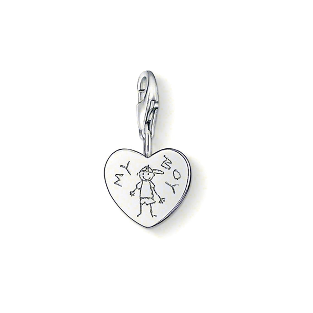 Heart "My Boy" Charm (Silver) | Thomas Sabo | Luby