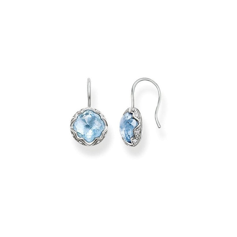 Purity of the Lotos Drop Earrings (Silver/Light Blue) | Thomas Sabo | Luby