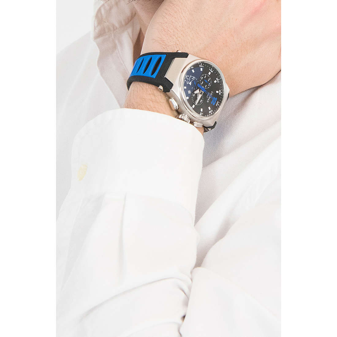 Round Mare Chrono Black and Blue Watch | Locman | Luby