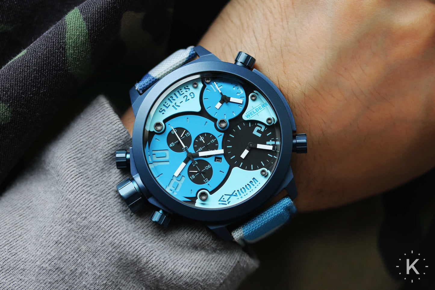 Welder Triple Time Zone Chronograph Watch (Blue) | Welder | Luby