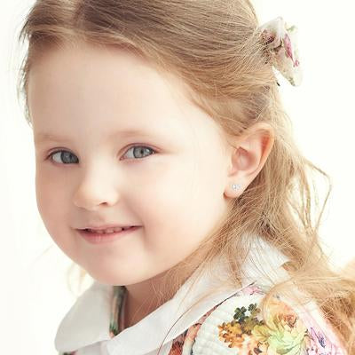 BEZEL ROUND EARRINGS | Children Collection | Luby
