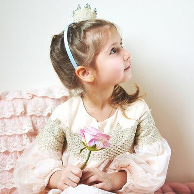 PRINCESS CROWN CZ EARRINGS | Children Collection | Luby