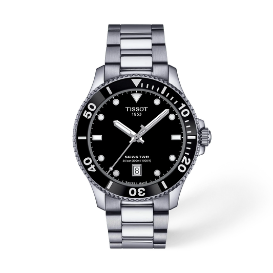Tissot Seastar  Black 1000 40mm | Tissot | Luby 