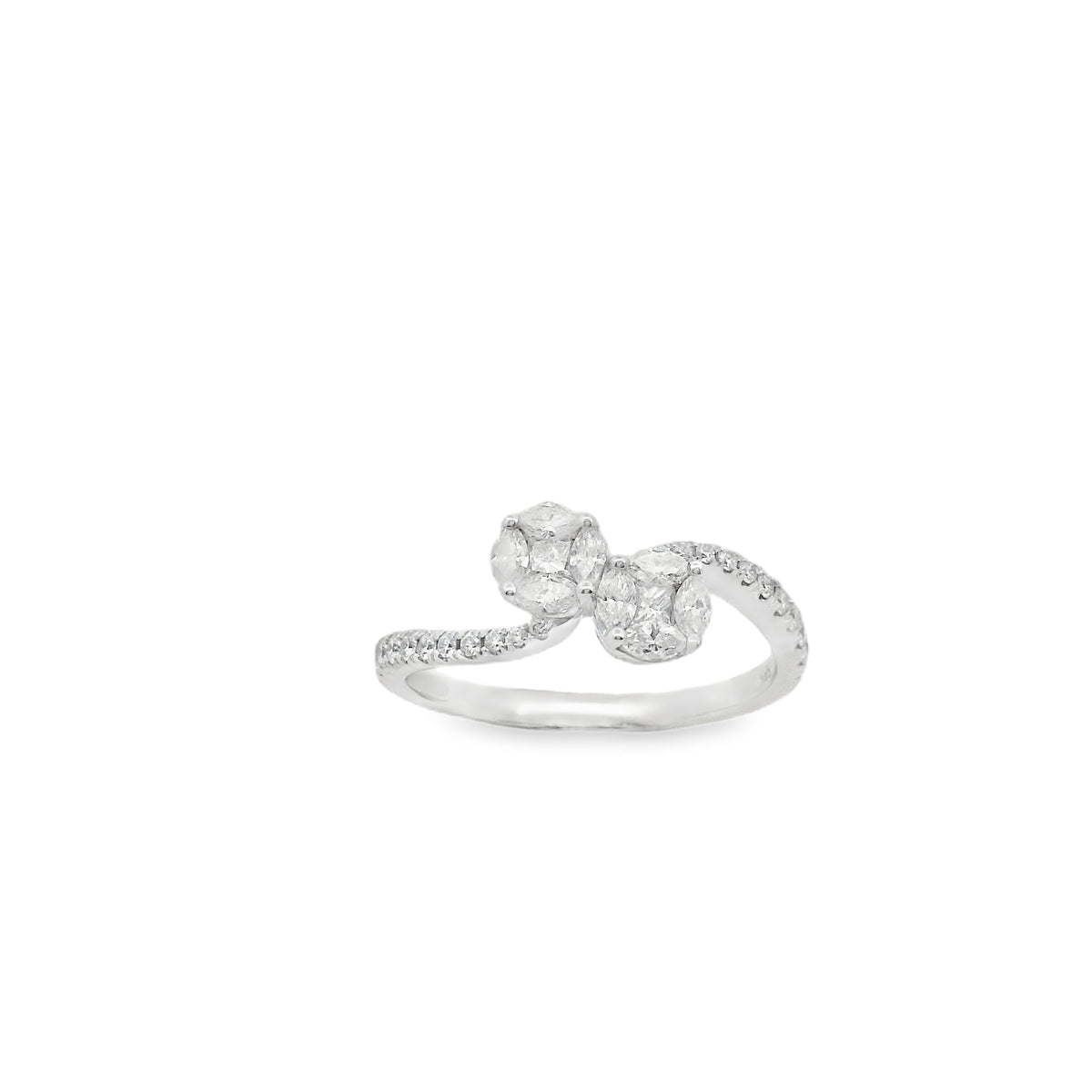Zeghani Gold Twisted Lines Engagement Ring | Zeghani | Luby 