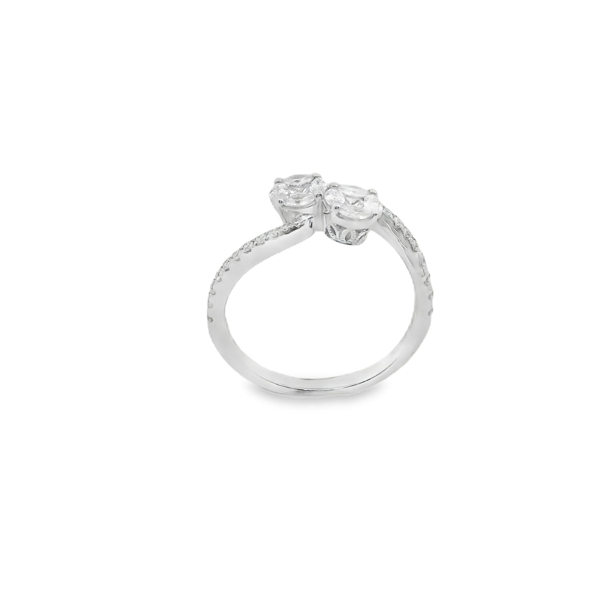 Zeghani Gold Twisted Lines Engagement Ring | Zeghani | Luby 