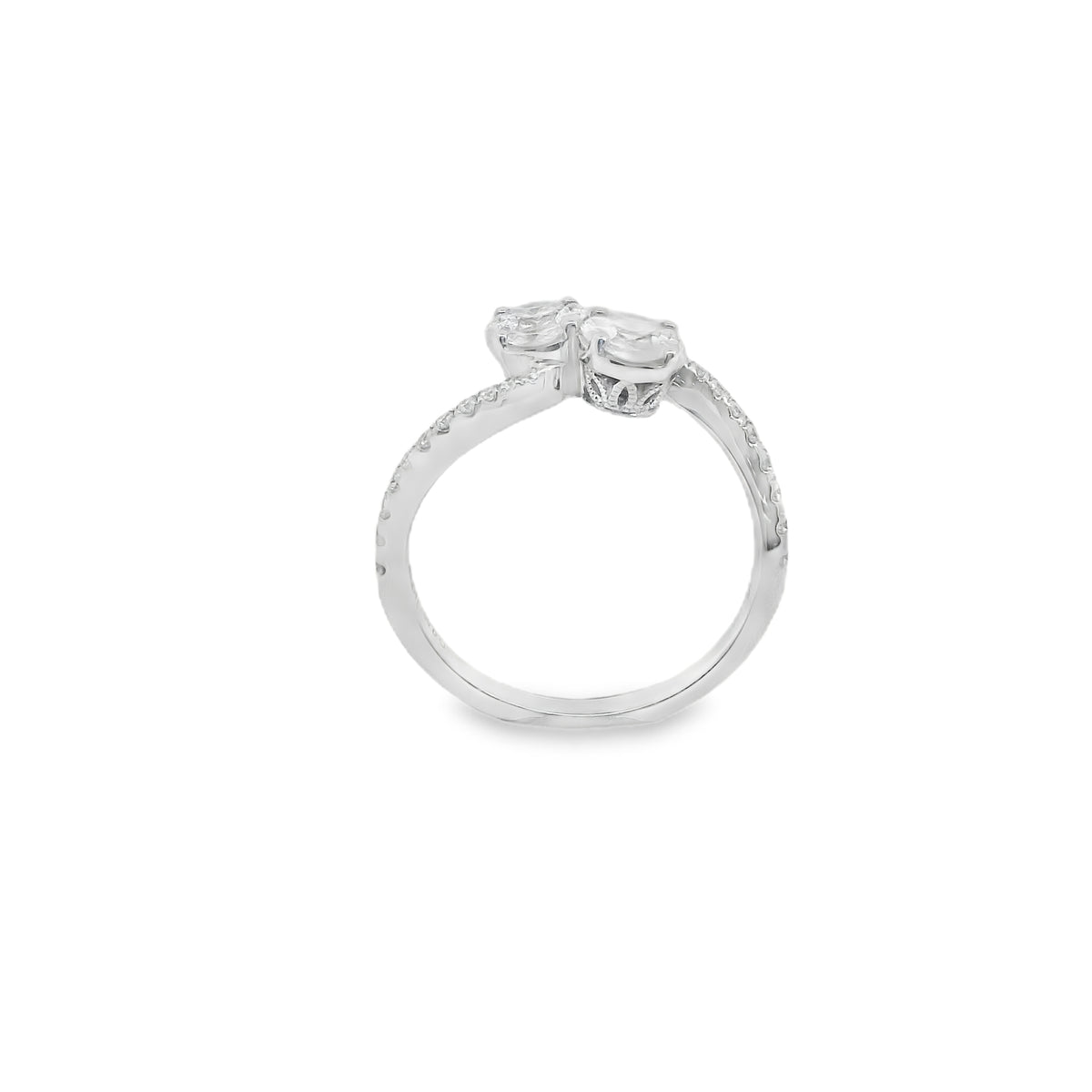 Zeghani Gold Twisted Lines Engagement Ring | Zeghani | Luby 
