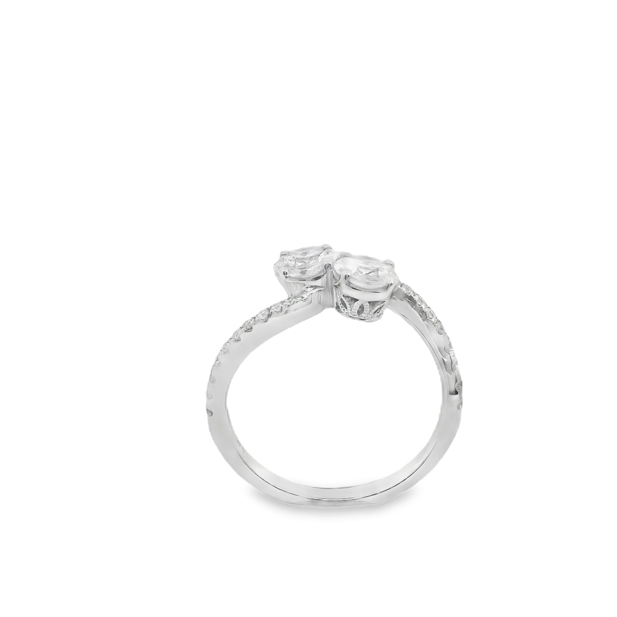 Zeghani Gold Twisted Lines Engagement Ring | Zeghani | Luby 